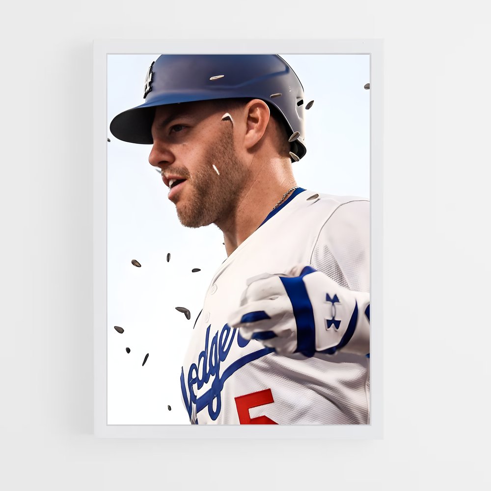 Poster Freddie freeman concentration – affiche Baseball (vue 3)